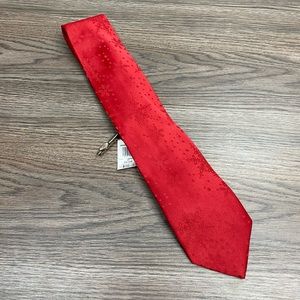 John Ashford NWT Solid Red Christmas Holiday Tie